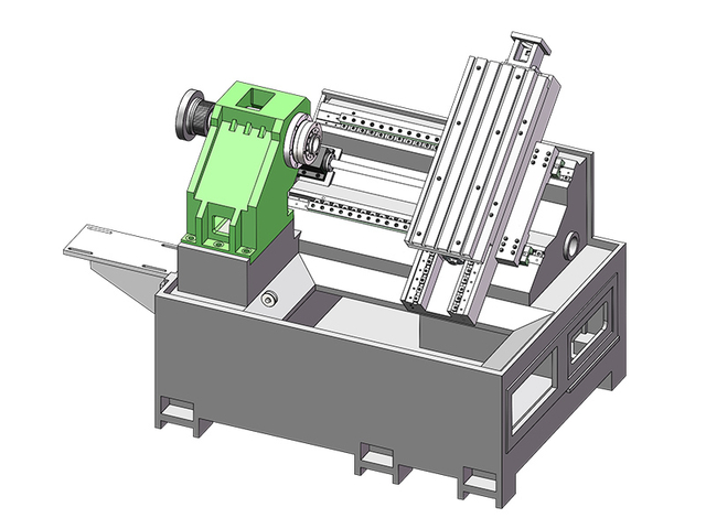 HTC500 Gang type Slant bed lathe Z Axis travel 400mm, A-5 7.5KW spindle