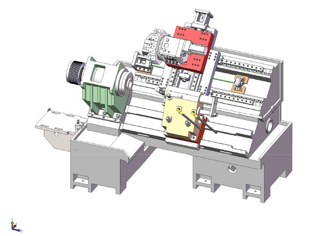 HTB450A 8T servo turret machine tool slant bed metal turning lathe