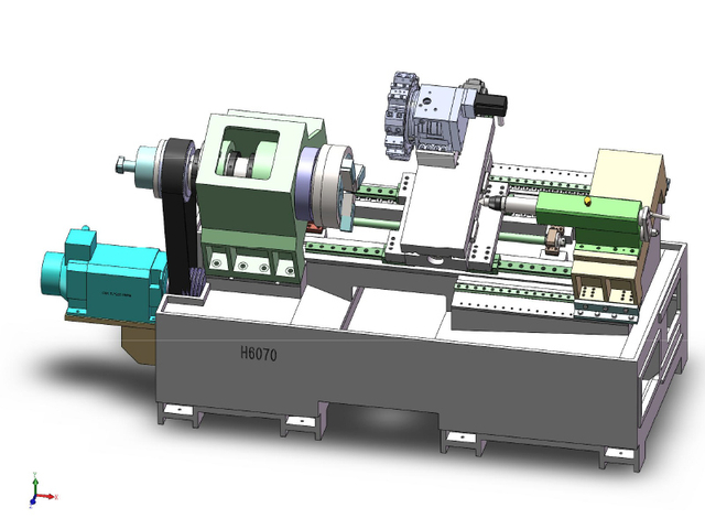 H6070 Horizontal cnc gang type lathe slant bed cnc lathe machine tool