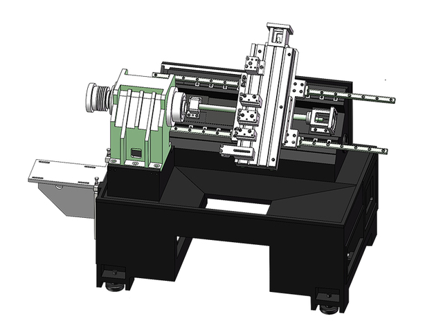 HTC450 Linear guideway slant-bed high-speed CNC lathe machine tool, A2-5 spindle, 4000rpm